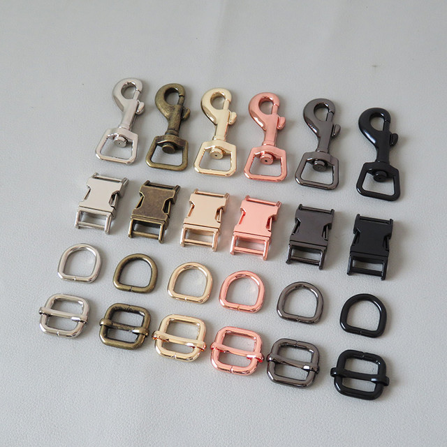 100Sets/Pack Wholesale 15mm Metal Hardware Release Buckle D Ring Clip Hook  For Pet Dog Collar Leash Lobster Clasp Accessory - AliExpress